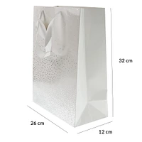 Gift Bag - White Confetti