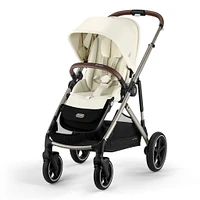 Poussette Gazelle S – Châssis couleur taupe avec siège Beige Coquillage
