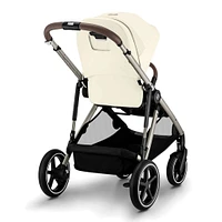 Poussette Gazelle S – Châssis couleur taupe avec siège Beige Coquillage