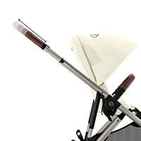 Poussette Gazelle S – Châssis couleur taupe avec siège Beige Coquillage