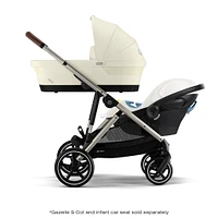Poussette Gazelle S – Châssis couleur taupe avec siège Beige Coquillage
