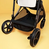 Poussette Gazelle S – Châssis couleur taupe avec siège Beige Coquillage