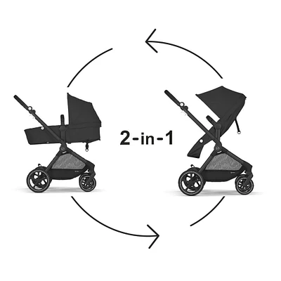 Eos Moon Black Stroller