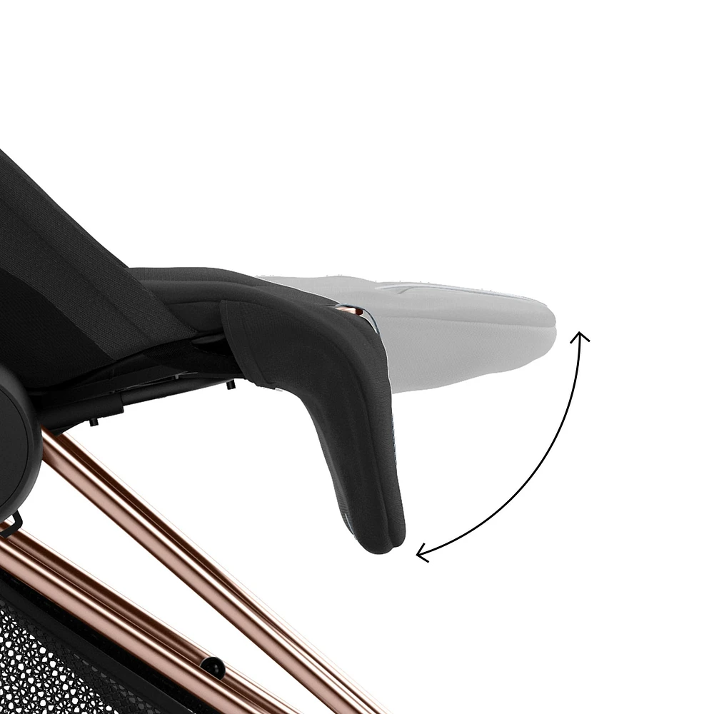 Coya Stroller - Rose Gold Frame with Sepia Black Seat