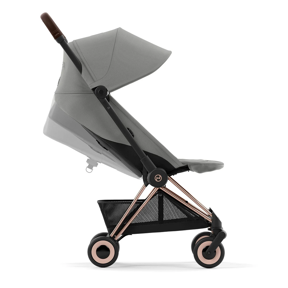 Coya Stroller - Rose Gold Frame with Mirage Grey Seat
