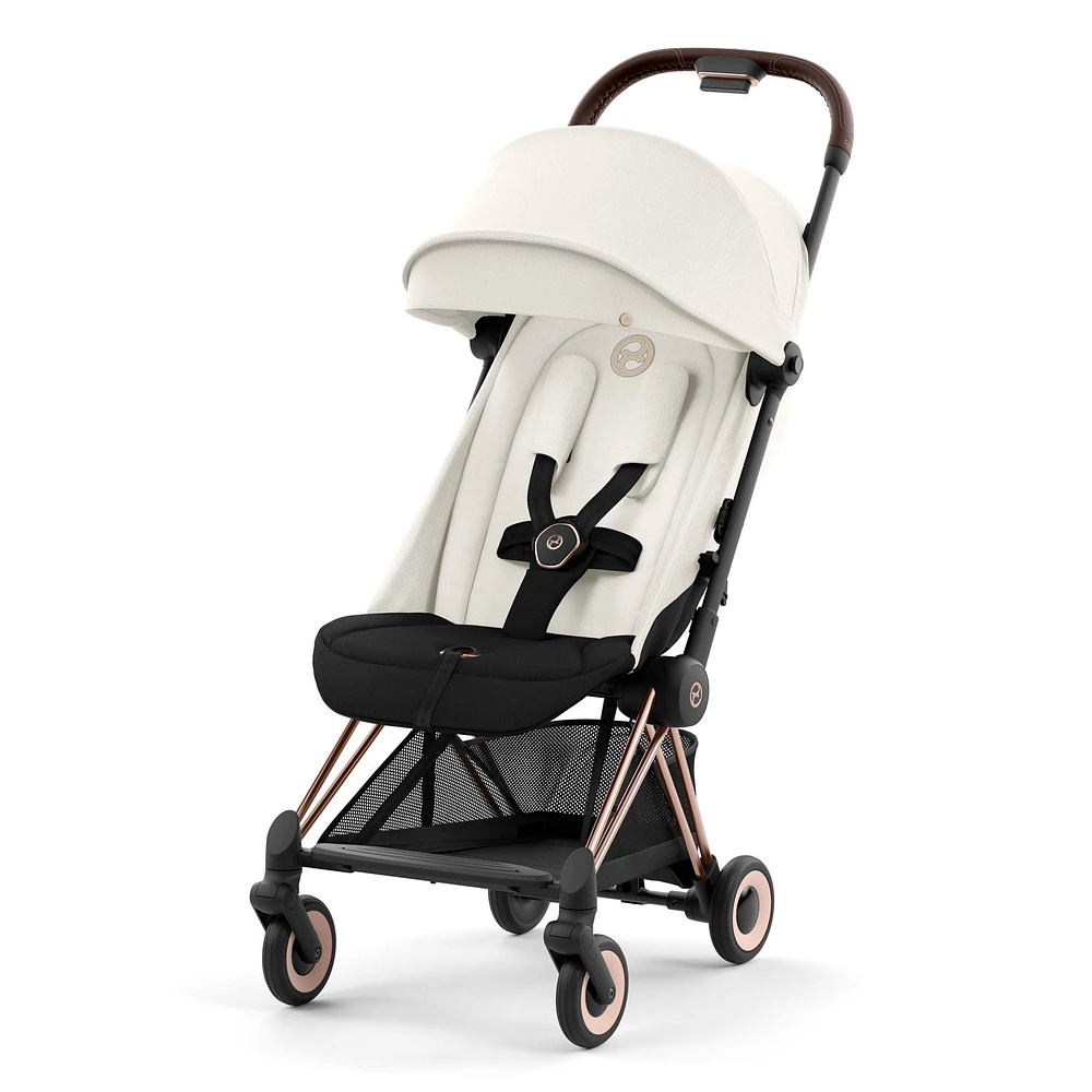 Coya Stroller - Rose Gold Frame with Off-White Seat