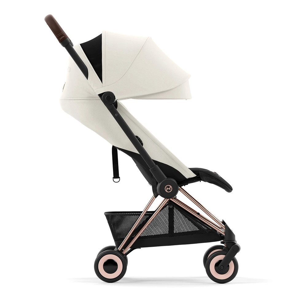 Coya Stroller - Rose Gold Frame with Off-White Seat
