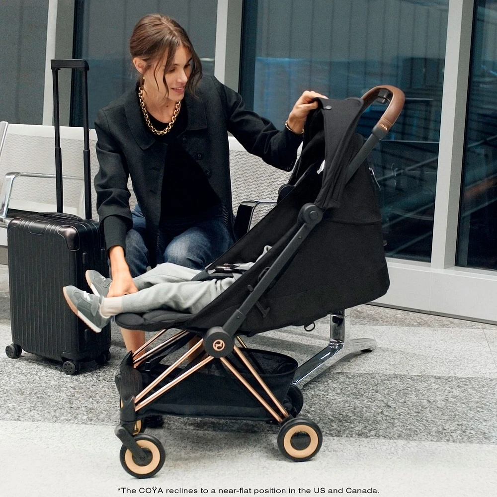 Coya Stroller - Rose Gold Frame with Off-White Seat