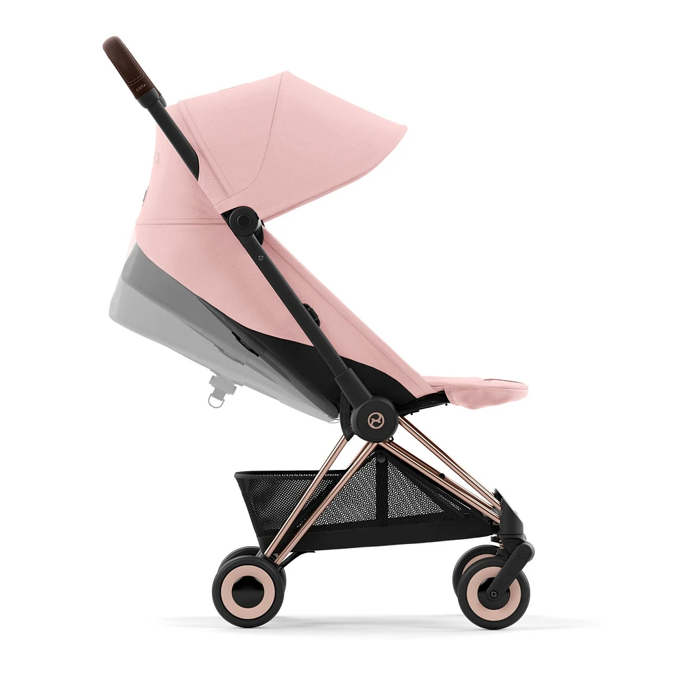 Coya Stroller - Rose Gold Frame with Peach Pink SeatP