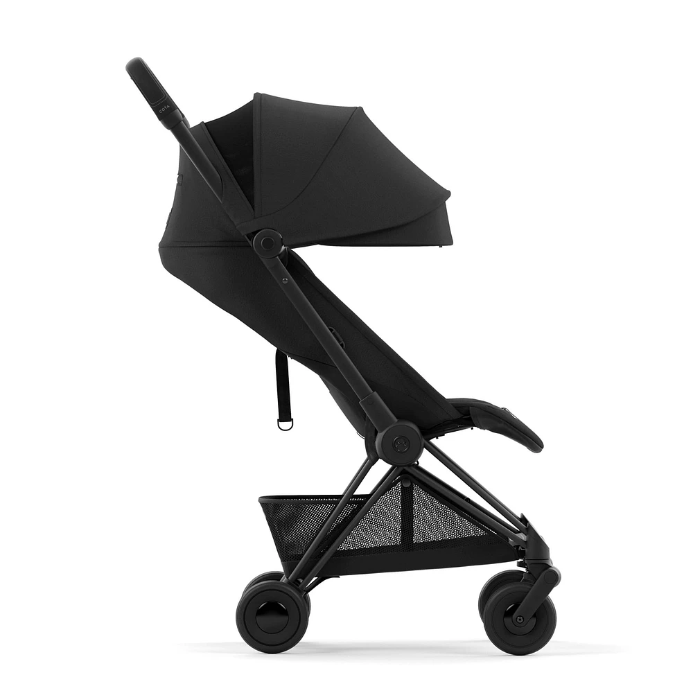 Poussette Coya - Cadre noir mat avec siège noir sépia