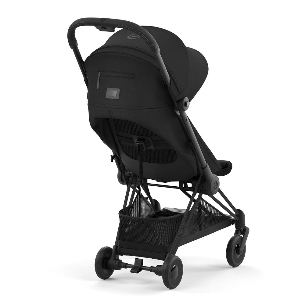 Poussette Coya - Cadre noir mat avec siège noir sépia