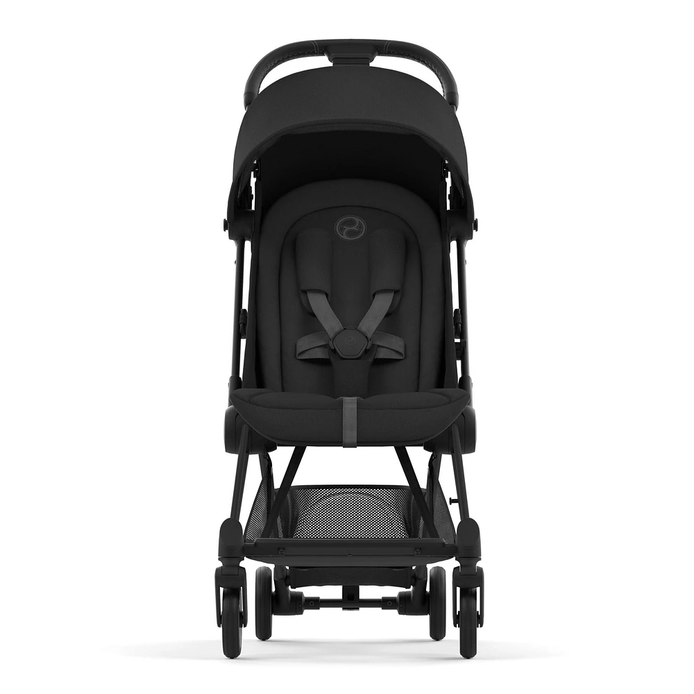 Poussette Coya - Cadre noir mat avec siège noir sépia