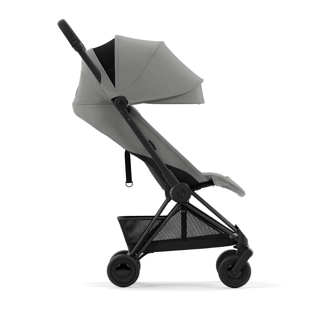 Coya Stroller - Matte Black Frame with Mirage Grey Seat