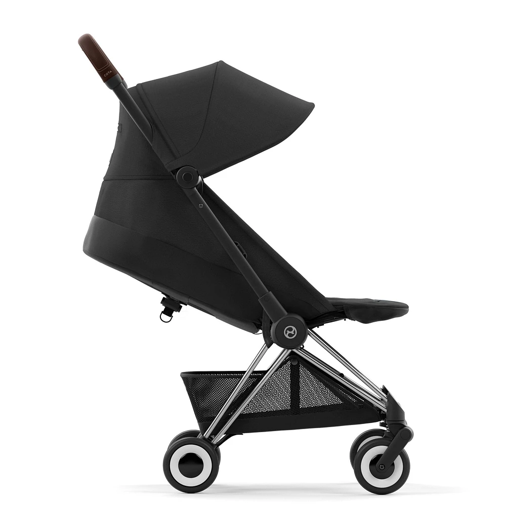 Coya Stroller - Chrome Frame with Sepia Black Seat