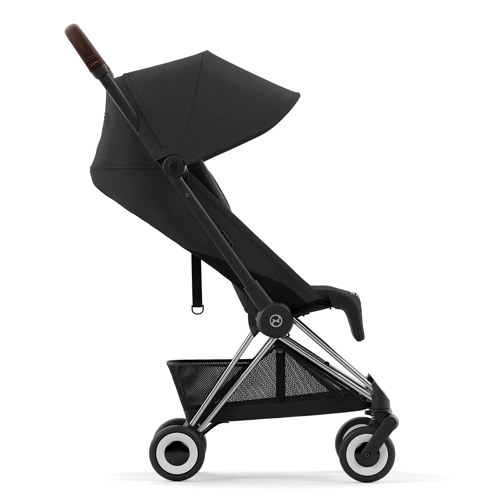 Coya Stroller - Chrome Frame with Sepia Black Seat