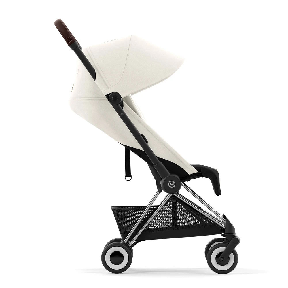 Coya Stroller - Chrome Frame with Off-White Seat