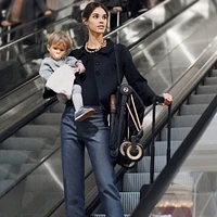 Coya Stroller - Chrome Frame with Off-White Seat