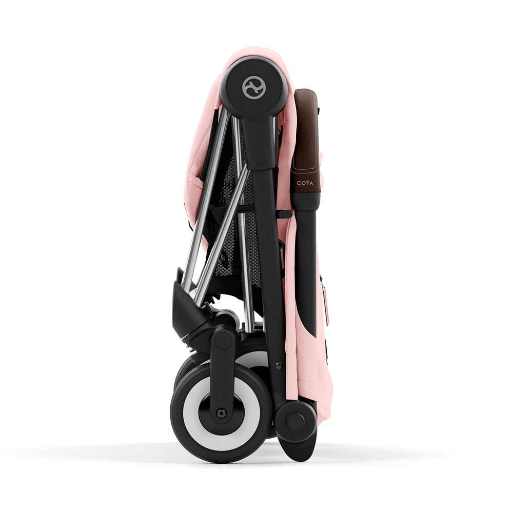 Poussette Coya - Cadre chromé avec siège rose pêche