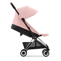 Poussette Coya - Cadre chromé avec siège rose pêche
