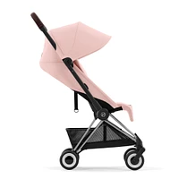 Poussette Coya - Cadre chromé avec siège rose pêche