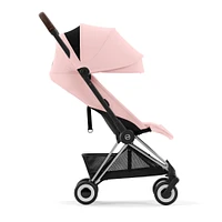 Poussette Coya - Cadre chromé avec siège rose pêche