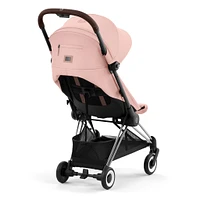 Poussette Coya - Cadre chromé avec siège rose pêche