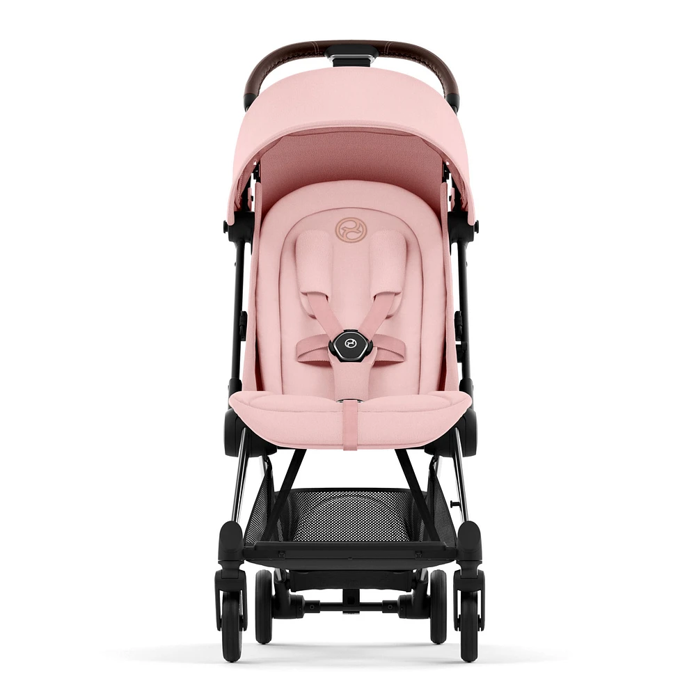 Poussette Coya - Cadre chromé avec siège rose pêche