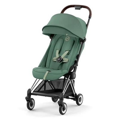Coya Stroller - Chrome Frame with Leaf Green Seat