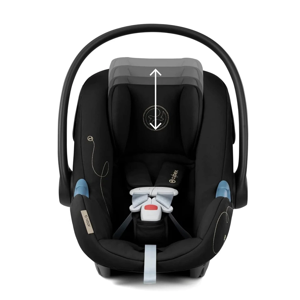  Aton G Swivel Car Seat with Sensorsafe - Moon Black 