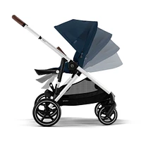 Gazelle S Stroller - Silver Frame with Ocean Blue Seat