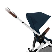 Gazelle S Stroller - Silver Frame with Ocean Blue Seat
