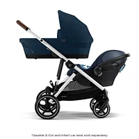 Gazelle S Stroller - Silver Frame with Ocean Blue Seat