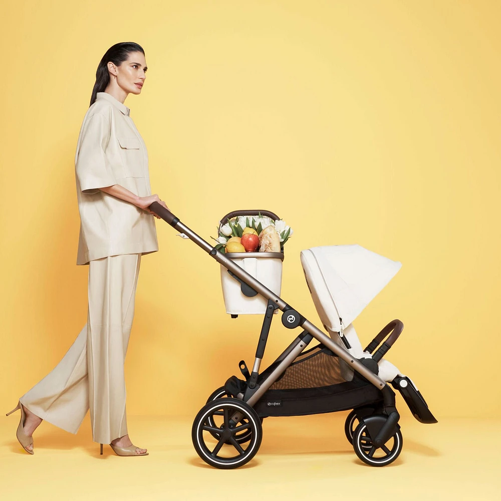 Gazelle S Stroller - Silver Frame with Ocean Blue Seat