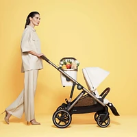 Gazelle S Stroller - Silver Frame with Ocean Blue Seat