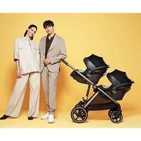 Gazelle S Stroller - Silver Frame with Ocean Blue Seat
