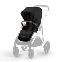 Gazelle S Second Seat – Moon Black with Brown Bumper Bar