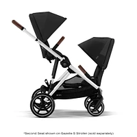 Gazelle S Second Seat – Moon Black with Brown Bumper Bar