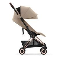 Poussette Coya - Cadre Or Rose avec Siège Beige Sépia