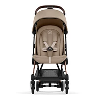 Poussette Coya - Cadre Or Rose avec Siège Beige Sépia