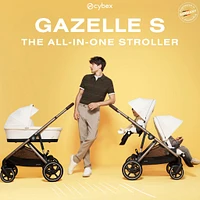 Poussette Gazelle S – Châssis couleur Taupe avec siège Amande/Beige