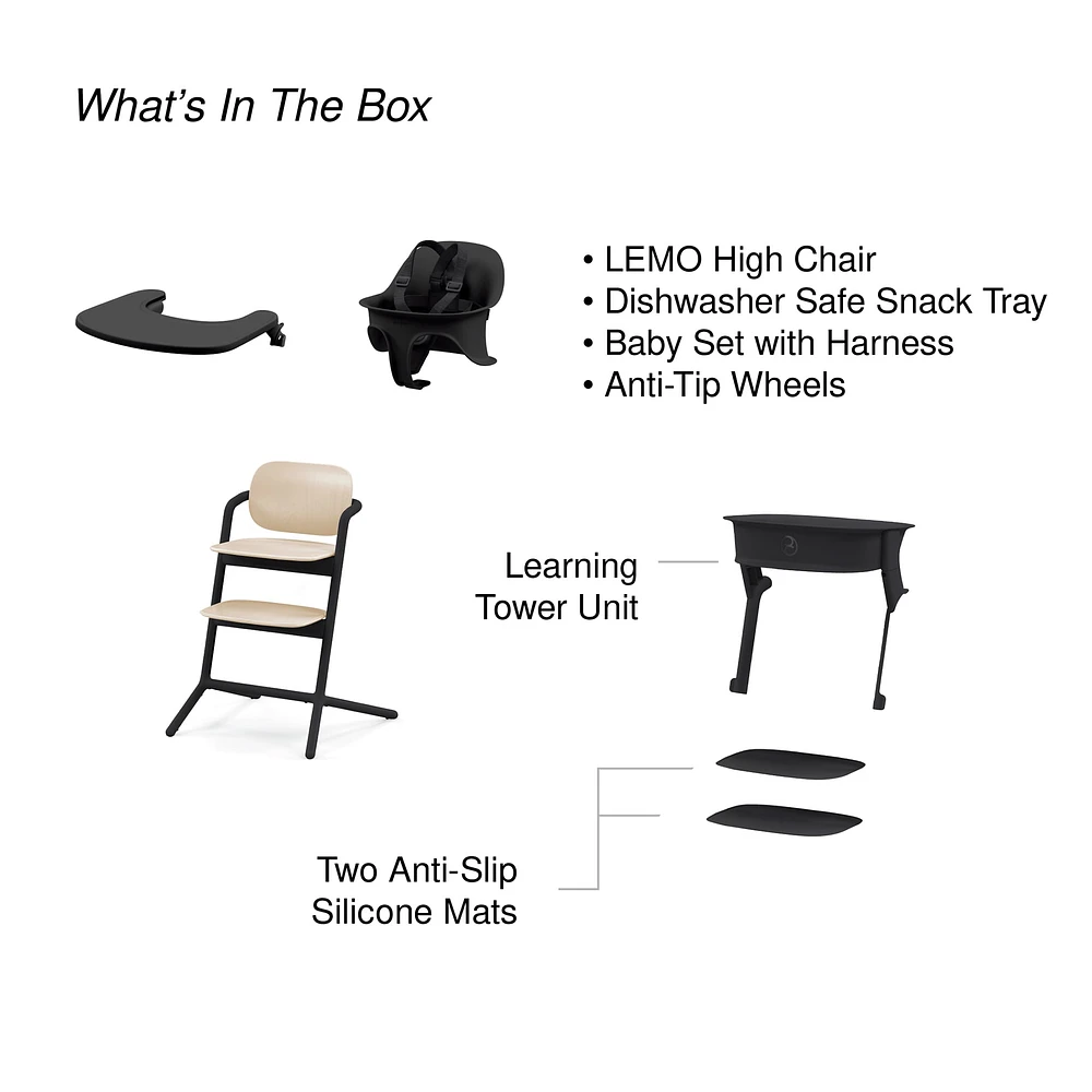 Chaise Lemo 3-en-1 + Tour d'Apprentissage