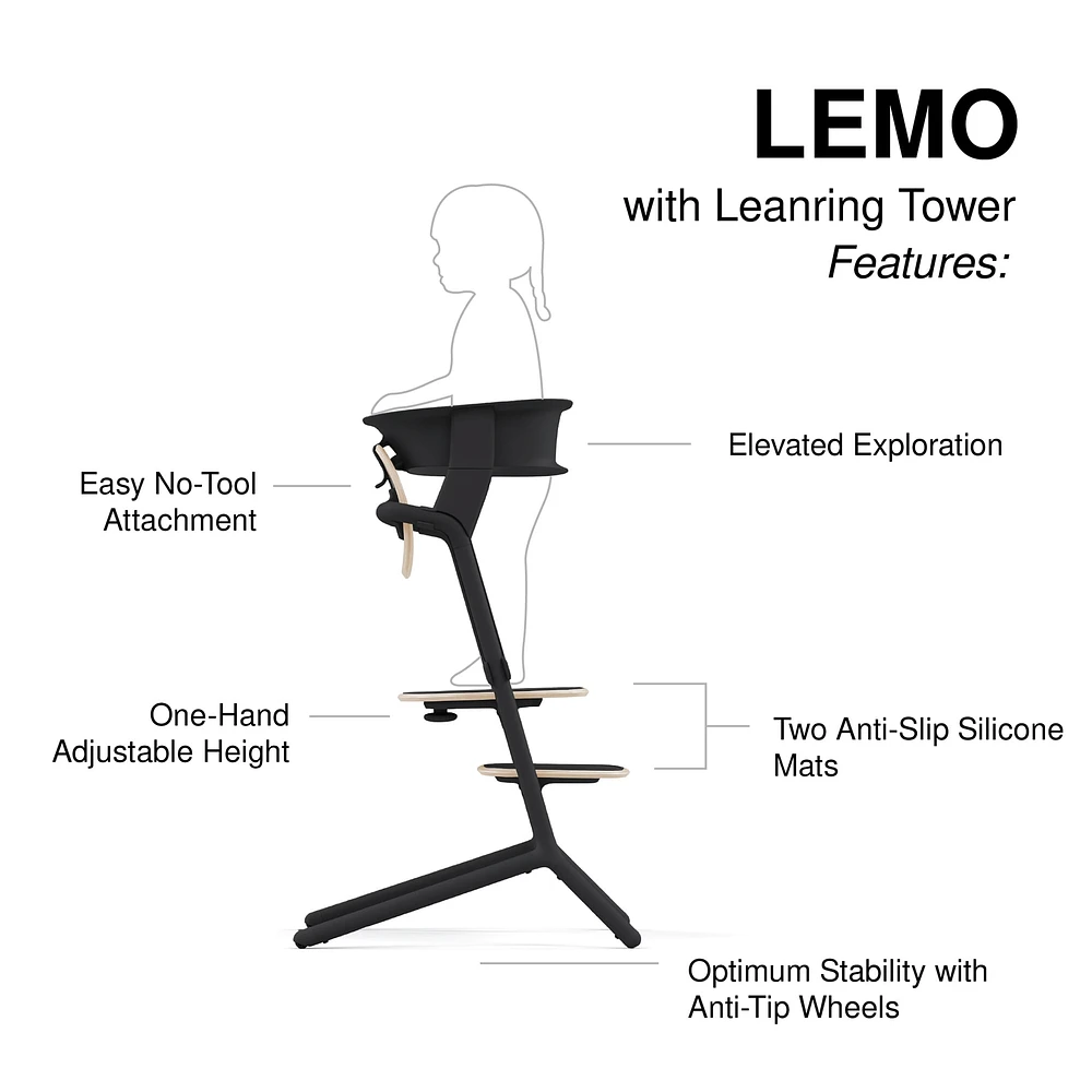 Chaise Lemo 3-en-1 + Tour d'Apprentissage