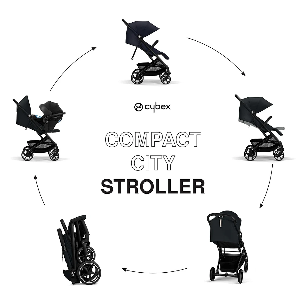 Beezy 2 Compact City Stroller - Magic Black