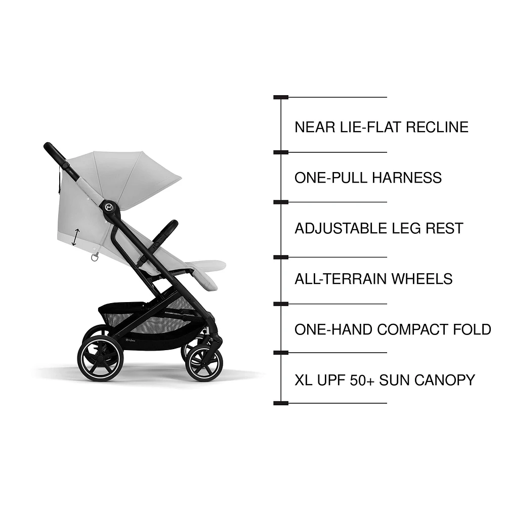 Beezy 2 Compact City Stroller - Fog Grey