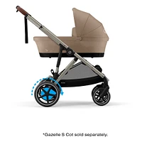 eGazelle S Electronic Assist Stroller - Taupe Frame with Almond Beige Seat