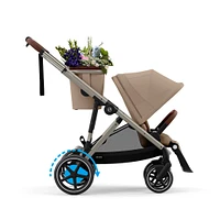 eGazelle S Electronic Assist Stroller - Taupe Frame with Almond Beige Seat