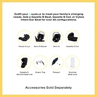 eGazelle S Electronic Assist Stroller - Taupe Frame with Almond Beige Seat