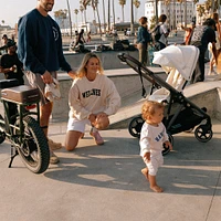 eGazelle S Electronic Assist Stroller - Taupe Frame with Almond Beige Seat