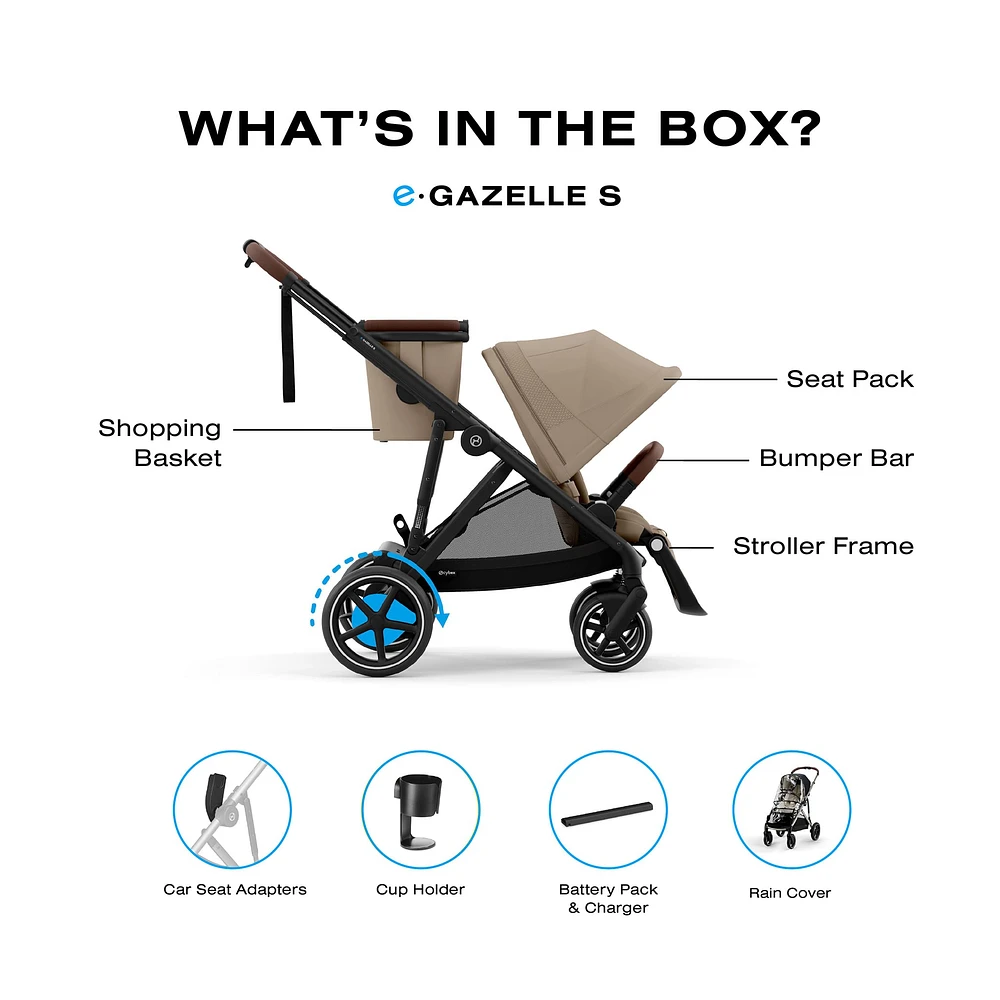 eGazelle S Electronic Assist Stroller