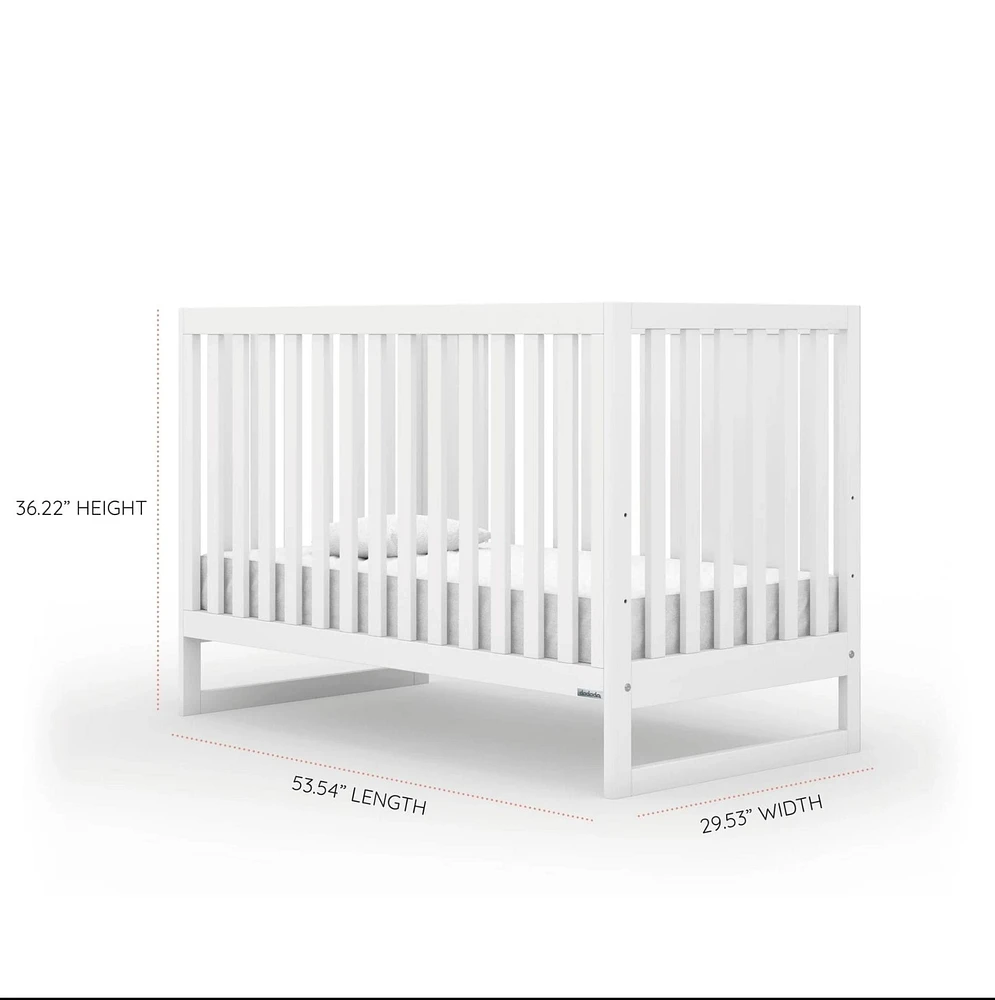 Austin 3-In-1 Convertible Crib - White